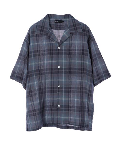 CRAFT STANDARD BOUTIQUE(クラフトスタンダードブティック)の「麻混半袖オープンカラーシャツ *(シャツ/ブラウス・メンズ・グリーン系その他2/ブルー系その他/ストライプ/レッド系その他・LL/M/L)」の10枚目の写真