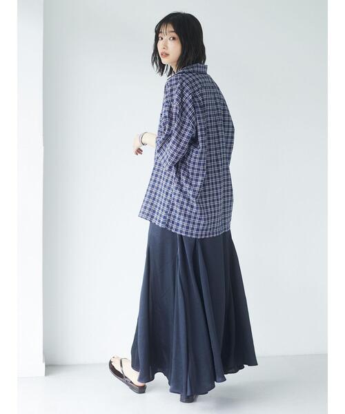 CRAFT STANDARD BOUTIQUE(クラフトスタンダードブティック)の「麻混半袖オープンカラーシャツ *(シャツ/ブラウス・メンズ・グリーン系その他2/ブルー系その他/ストライプ/レッド系その他・LL/M/L)」の14枚目の写真