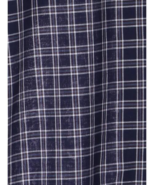 CRAFT STANDARD BOUTIQUE(クラフトスタンダードブティック)の「麻混半袖オープンカラーシャツ *(シャツ/ブラウス・メンズ・グリーン系その他2/ブルー系その他/ストライプ/レッド系その他・LL/M/L)」の6枚目の写真