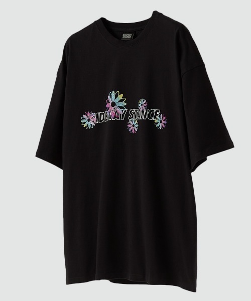 SIDEWAY STANCE（サイドウェイスタンス）の「【SIDEWAY STANCE】フラワー ロゴプリント 半袖Tシャツ（Tシャツ/カットソー・メンズ・ブラック/ホワイト・LARGE/MEDIUM/X-LARGE）」の12枚目の写真