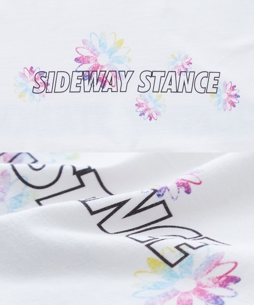 SIDEWAY STANCE（サイドウェイスタンス）の「【SIDEWAY STANCE】フラワー ロゴプリント 半袖Tシャツ（Tシャツ/カットソー・メンズ・ブラック/ホワイト・LARGE/MEDIUM/X-LARGE）」の15枚目の写真