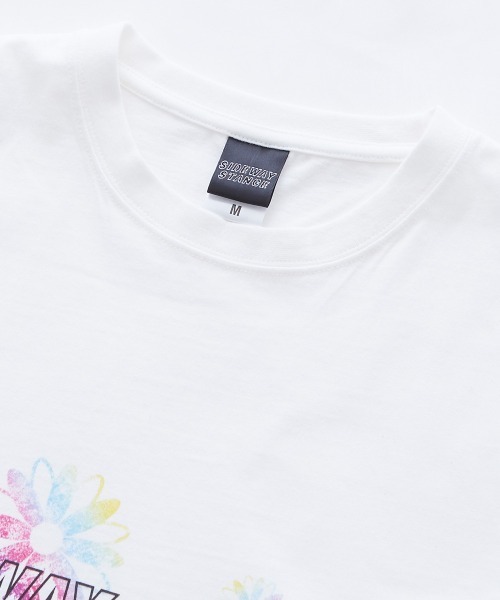 SIDEWAY STANCE（サイドウェイスタンス）の「【SIDEWAY STANCE】フラワー ロゴプリント 半袖Tシャツ（Tシャツ/カットソー・メンズ・ブラック/ホワイト・LARGE/MEDIUM/X-LARGE）」の14枚目の写真