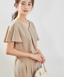ROPE' PICNIC | 【セットアップ対応】【2WAY】麻調袖フレアブラウス(シャツ/ブラウス)