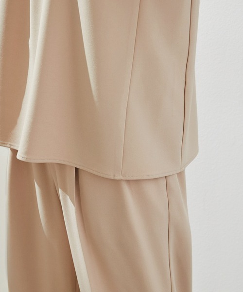 ROPE' PICNIC（ロペピクニック）の「【セットアップ対応】【2WAY】麻調袖フレアブラウス（シャツ/ブラウス・レディース・ネイビー/ホワイト/モスグリーン/ベージュ・40/38）」の9枚目の写真