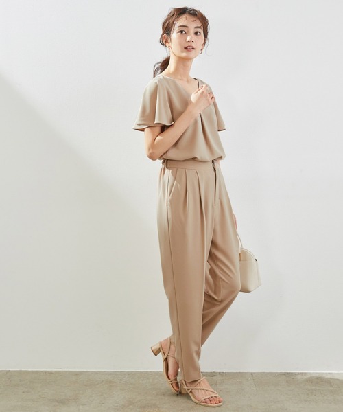 ROPE' PICNIC（ロペピクニック）の「【セットアップ対応】【2WAY】麻調袖フレアブラウス（シャツ/ブラウス・レディース・ネイビー/ホワイト/モスグリーン/ベージュ・40/38）」の16枚目の写真