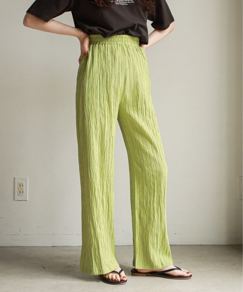 feepur（フェピュール）の「無地/ニュアンス柄アソートイージーパンツ（その他パンツ・レディース・ブラック/ブルー/レッド/ピンクベージュ/ブルーグレー/グリーン系その他/グレー系その他・MEDIUM）」の5枚目の写真