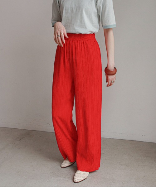 feepur（フェピュール）の「無地/ニュアンス柄アソートイージーパンツ（その他パンツ・レディース・ブラック/ブルー/レッド/ピンクベージュ/ブルーグレー/グリーン系その他/グレー系その他・MEDIUM）」の7枚目の写真