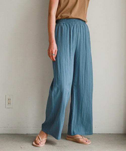 feepur（フェピュール）の「無地/ニュアンス柄アソートイージーパンツ（その他パンツ・レディース・ブラック/ブルー/レッド/ピンクベージュ/ブルーグレー/グリーン系その他/グレー系その他・MEDIUM）」の6枚目の写真