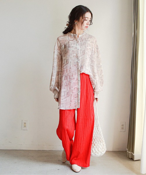 feepur（フェピュール）の「無地/ニュアンス柄アソートイージーパンツ（その他パンツ・レディース・ブラック/ブルー/レッド/ピンクベージュ/ブルーグレー/グリーン系その他/グレー系その他・MEDIUM）」の20枚目の写真