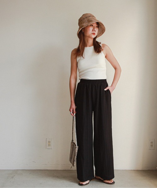 feepur（フェピュール）の「無地/ニュアンス柄アソートイージーパンツ（その他パンツ・レディース・ブラック/ブルー/レッド/ピンクベージュ/ブルーグレー/グリーン系その他/グレー系その他・MEDIUM）」の8枚目の写真