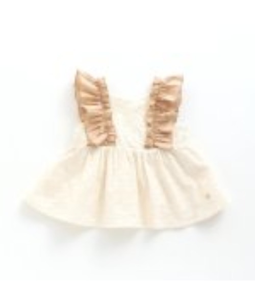 apres les cours（アプレレクール）の「フリル＆りぼんレースチュニック（チュニック・キッズ・アイボリー/ブルー・80/90/100/110/120/130/140）」の5枚目の写真