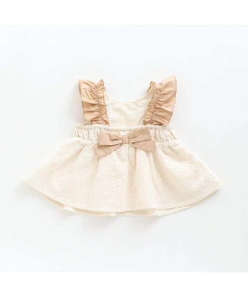 apres les cours（アプレレクール）の「フリル＆りぼんレースチュニック（チュニック・キッズ・アイボリー/ブルー・80/90/100/110/120/130/140）」の15枚目の写真