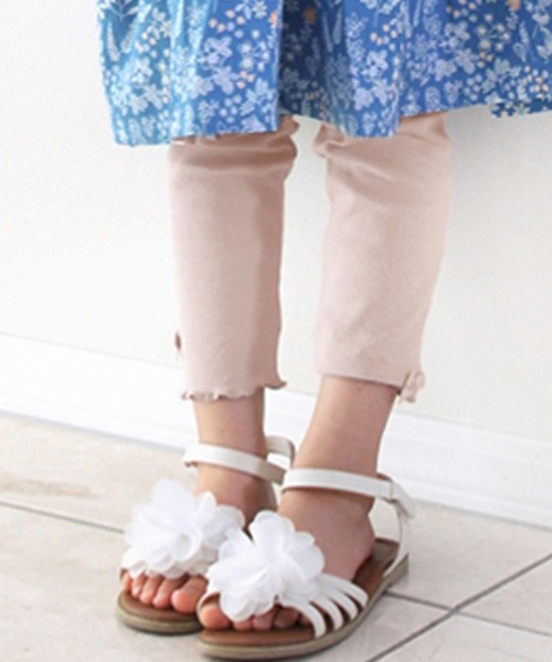 Catherine Cottage（キャサリンコテージ）の「メロウフリルリブレギンス　薄手（レギンス/スパッツ・キッズ・グレー系その他/ライトグレー系2/グレー系2/ライラック系2/グレー系その他2/ホワイト系2/ピンク系1/ベージュ系2/ブラック系1/ブラック系2/グリーン系1/グリーン系2/ピンク系2/ライラック系1/ネイビー系2/ライトグレー系1・100/110/120/130/140/150/90）」の15枚目の写真