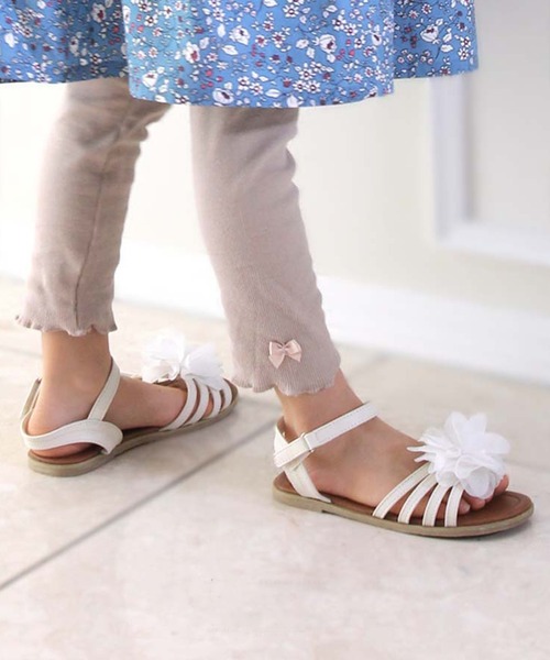 Catherine Cottage（キャサリンコテージ）の「メロウフリルリブレギンス　薄手（レギンス/スパッツ・キッズ・グレー系その他/ライトグレー系2/グレー系2/ライラック系2/グレー系その他2/ホワイト系2/ピンク系1/ベージュ系2/ブラック系1/ブラック系2/グリーン系1/グリーン系2/ピンク系2/ライラック系1/ネイビー系2/ライトグレー系1・100/110/120/130/140/150/90）」の5枚目の写真