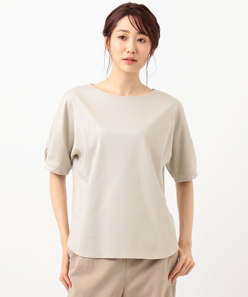 J.PRESS Ladies(J.プレス レディス)の「【UVケア・消臭効果・接触冷感】コンパクトコットンスムース ドルマンスリーブ カットソー(Tシャツ/カットソー・レディース・ホワイト系/グレー系/ダークブラウン系/ベージュ系/スモーキーグリーン系/ピンク系・SMALL)」の22枚目の写真