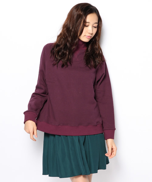 CIAOPANIC(チャオパニック)の「【Ciaopanic】後ZIPハイネックPO(Tシャツ/カットソー・レディース・ブラック/グレー/ホワイト/パープル・FREE)」の4枚目の写真