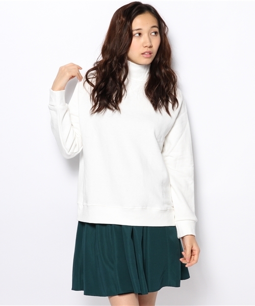 CIAOPANIC(チャオパニック)の「【Ciaopanic】後ZIPハイネックPO(Tシャツ/カットソー・レディース・ブラック/グレー/ホワイト/パープル・FREE)」の2枚目の写真