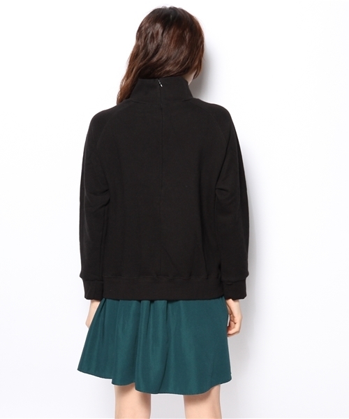 CIAOPANIC(チャオパニック)の「【Ciaopanic】後ZIPハイネックPO(Tシャツ/カットソー・レディース・ブラック/グレー/ホワイト/パープル・FREE)」の6枚目の写真