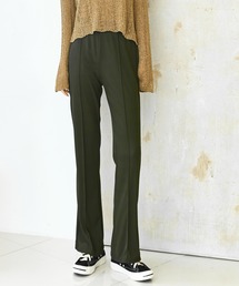 me+em select | リブピンタックセミフレアパンツ(その他パンツ)