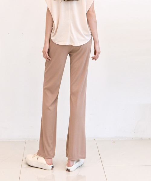 me+em select（ミームセレクト）の「リブピンタックセミフレアパンツ（その他パンツ・レディース・アイボリー/ベージュ/ブラック/カーキ/グリーン・FREE）」の21枚目の写真