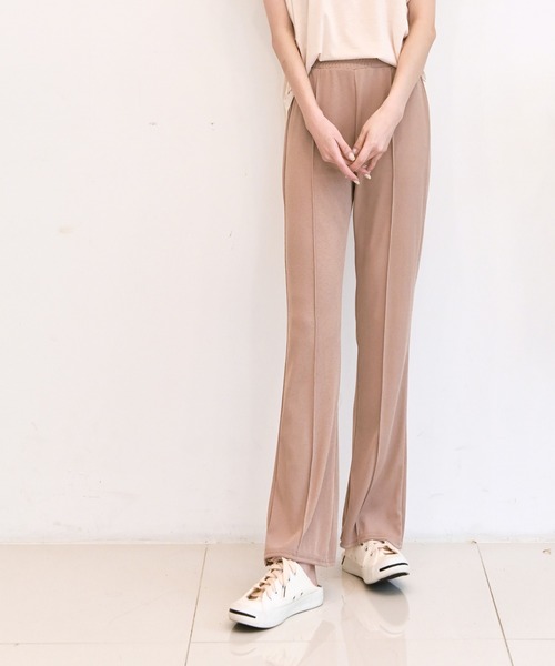 me+em select（ミームセレクト）の「リブピンタックセミフレアパンツ（その他パンツ・レディース・アイボリー/ベージュ/ブラック/カーキ/グリーン・FREE）」の22枚目の写真