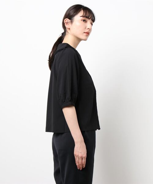 Honeys（ハニーズ）の「フリル衿ブラウス（シャツ/ブラウス・レディース・ホワイト/ブラック/ホワイト系その他/ピンクベージュ・S/M/L）」の14枚目の写真