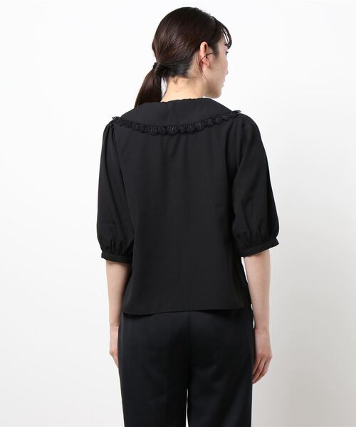 Honeys（ハニーズ）の「フリル衿ブラウス（シャツ/ブラウス・レディース・ホワイト/ブラック/ホワイト系その他/ピンクベージュ・S/M/L）」の8枚目の写真