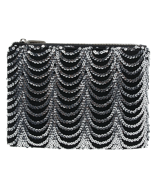 ROSE BUD(ローズバッド)の「(LL ACCESSORIES)B1556L SPANGLE POUCH 【美人百花掲載】(ポーチ・レディース・ゴールド/シルバー/グリーン・ONE SIZE)」の3枚目の写真