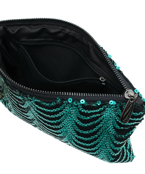 ROSE BUD(ローズバッド)の「(LL ACCESSORIES)B1556L SPANGLE POUCH 【美人百花掲載】(ポーチ・レディース・ゴールド/シルバー/グリーン・ONE SIZE)」の5枚目の写真