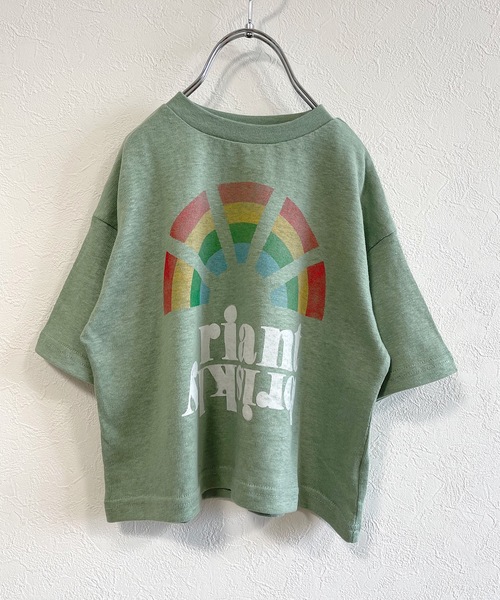 BIG FIELD（ビッグフィールド）の「リサイクルコットンTシャツ（80～150cm）（Tシャツ/カットソー・キッズ・ホワイト/チャコール/サンドベージュ/カーキ/ライトブルー・90/80/100/110/120/95/130/140/150）」の4枚目の写真