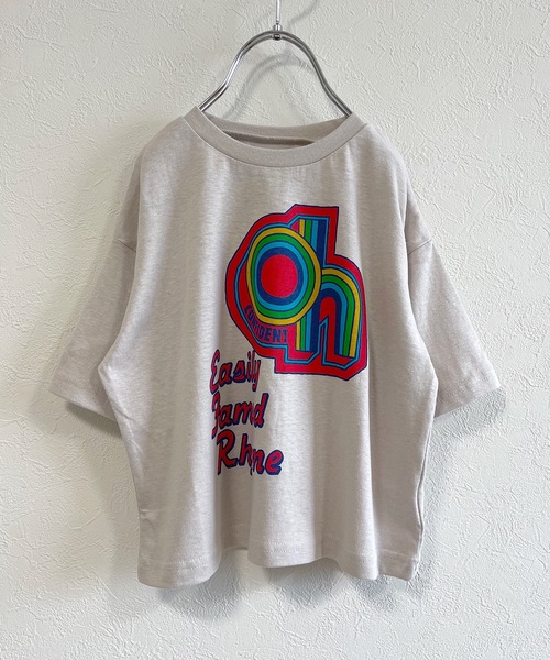 BIG FIELD（ビッグフィールド）の「リサイクルコットンTシャツ（80～150cm）（Tシャツ/カットソー・キッズ・ホワイト/チャコール/サンドベージュ/カーキ/ライトブルー・90/80/100/110/120/95/130/140/150）」の3枚目の写真