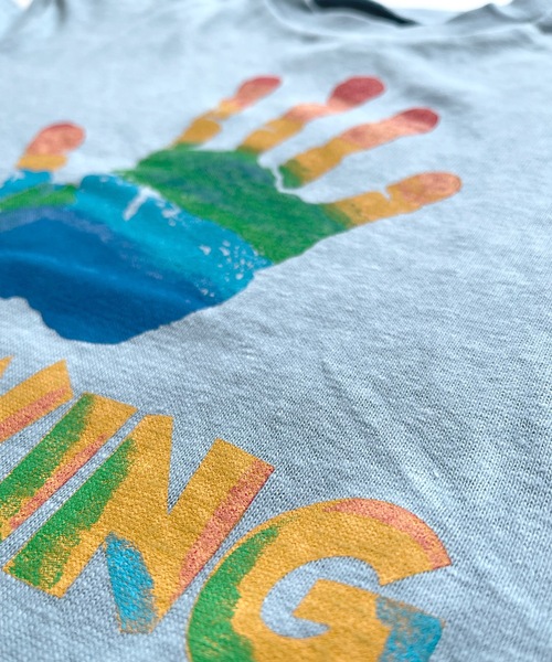 BIG FIELD（ビッグフィールド）の「リサイクルコットンTシャツ（80～150cm）（Tシャツ/カットソー・キッズ・ホワイト/チャコール/サンドベージュ/カーキ/ライトブルー・90/80/100/110/120/95/130/140/150）」の12枚目の写真