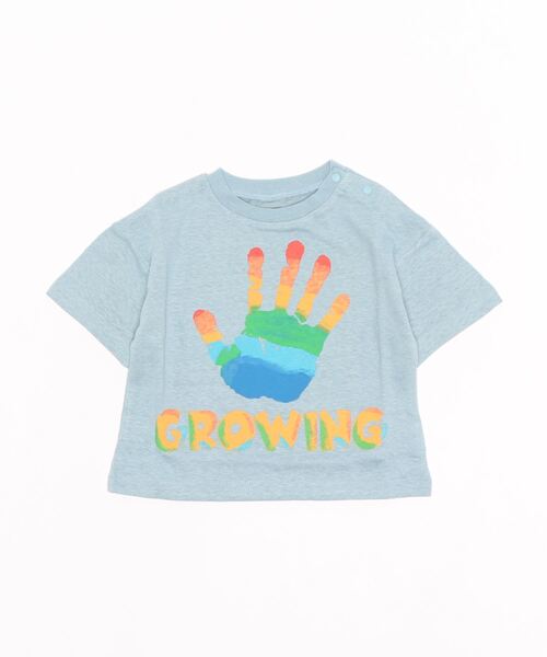 BIG FIELD（ビッグフィールド）の「リサイクルコットンTシャツ（80～150cm）（Tシャツ/カットソー・キッズ・ホワイト/チャコール/サンドベージュ/カーキ/ライトブルー・90/80/100/110/120/95/130/140/150）」の8枚目の写真