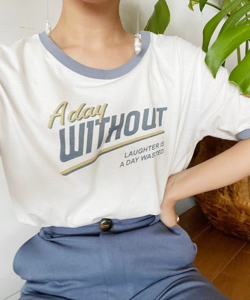 Heather（ヘザー）の「アソートロゴＴシャツ　956904（Tシャツ/カットソー・レディース・ホワイト/ブラック/ピンク・FREE）」の2枚目の写真