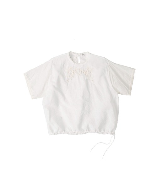 45R(フォーティファイブアール)の「インドカディの刺繍deTシャツ(シャツ/ブラウス・レディース・ホワイト・MEDIUM/LARGE)」の1枚目の写真