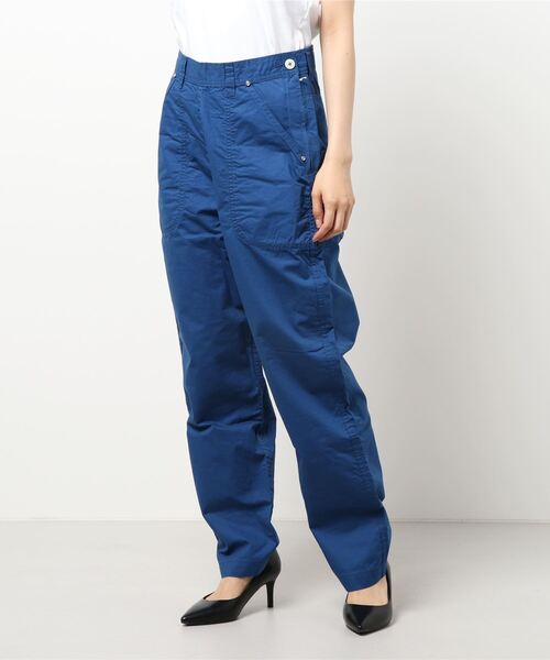 GRANDMA MAMA DAUGHTER（グランマママドーター）の「∴【GRANDMA MAMA DAUGHTER / グランママドーター】チノサイドジップパンツ GP820071（その他パンツ・レディース・マスタード/ブルー・1/0）」の2枚目の写真