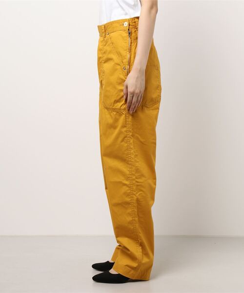 GRANDMA MAMA DAUGHTER（グランマママドーター）の「∴【GRANDMA MAMA DAUGHTER / グランママドーター】チノサイドジップパンツ GP820071（その他パンツ・レディース・マスタード/ブルー・1/0）」の4枚目の写真