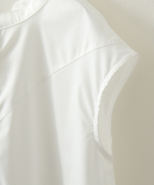 Chillfar（チルファー）の「2wayレースアップフレンチスリーブシャツチュニック（シャツ/ブラウス・レディース・ホワイト/ブラック・FREE）」の22枚目の写真