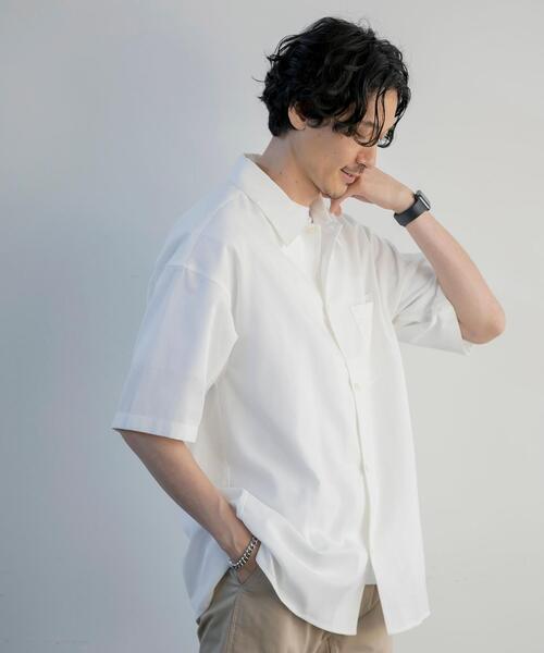 coen（コーエン）の「パナマレギュラーショートスリーブシャツ（シャツ/ブラウス・メンズ・ダークグレー/ホワイト/オリーブ/ネイビー/ベージュ/ライトグレー・SMALL/LARGE/X-LARGE/MEDIUM）」の2枚目の写真