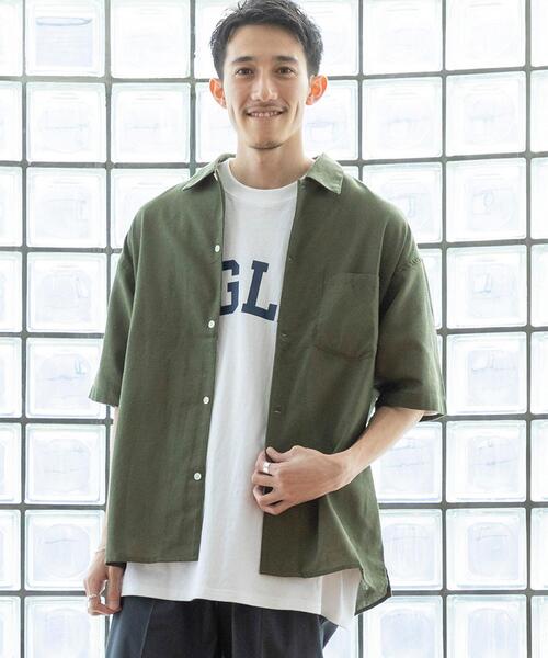 coen（コーエン）の「パナマレギュラーショートスリーブシャツ（シャツ/ブラウス・メンズ・ダークグレー/ホワイト/オリーブ/ネイビー/ベージュ/ライトグレー・SMALL/LARGE/X-LARGE/MEDIUM）」の5枚目の写真