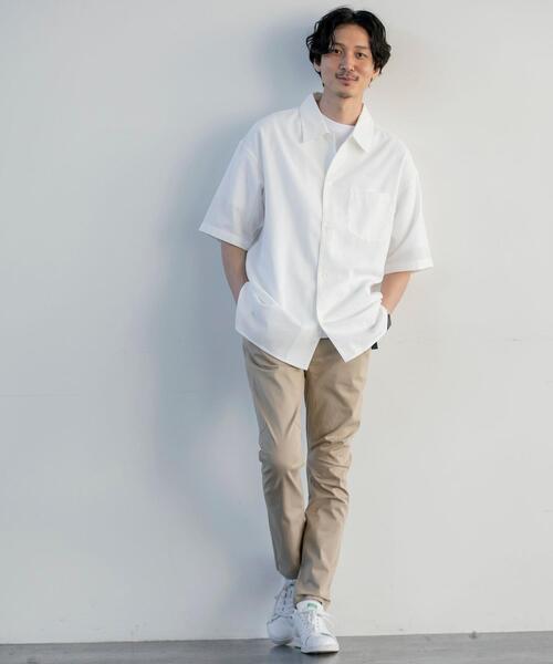 coen（コーエン）の「パナマレギュラーショートスリーブシャツ（シャツ/ブラウス・メンズ・ダークグレー/ホワイト/オリーブ/ネイビー/ベージュ/ライトグレー・SMALL/LARGE/X-LARGE/MEDIUM）」の8枚目の写真