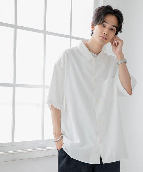 coen（コーエン）の「パナマレギュラーショートスリーブシャツ（シャツ/ブラウス・メンズ・ダークグレー/ホワイト/オリーブ/ネイビー/ベージュ/ライトグレー・SMALL/LARGE/X-LARGE/MEDIUM）」の9枚目の写真