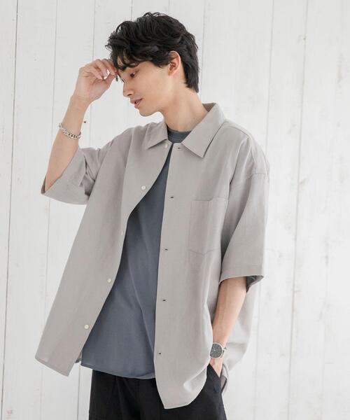 coen（コーエン）の「パナマレギュラーショートスリーブシャツ（シャツ/ブラウス・メンズ・ダークグレー/ホワイト/オリーブ/ネイビー/ベージュ/ライトグレー・SMALL/LARGE/X-LARGE/MEDIUM）」の15枚目の写真