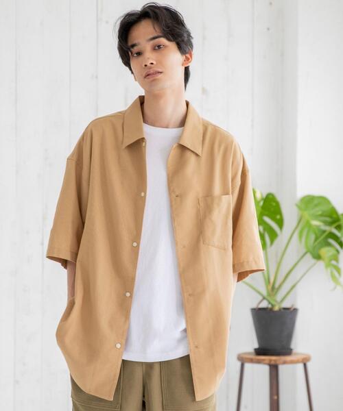 coen（コーエン）の「パナマレギュラーショートスリーブシャツ（シャツ/ブラウス・メンズ・ダークグレー/ホワイト/オリーブ/ネイビー/ベージュ/ライトグレー・SMALL/LARGE/X-LARGE/MEDIUM）」の19枚目の写真