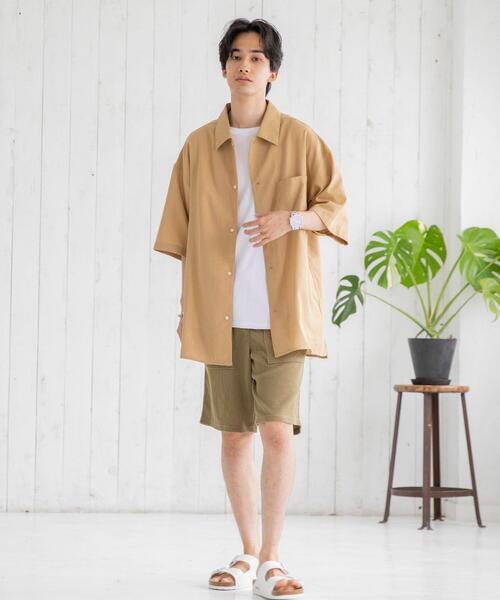 coen（コーエン）の「パナマレギュラーショートスリーブシャツ（シャツ/ブラウス・メンズ・ダークグレー/ホワイト/オリーブ/ネイビー/ベージュ/ライトグレー・SMALL/LARGE/X-LARGE/MEDIUM）」の20枚目の写真