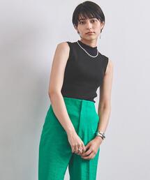 UNITED ARROWS | UWCC C/NY RIB フリル ノースリーブ ニット(ニット/セーター)