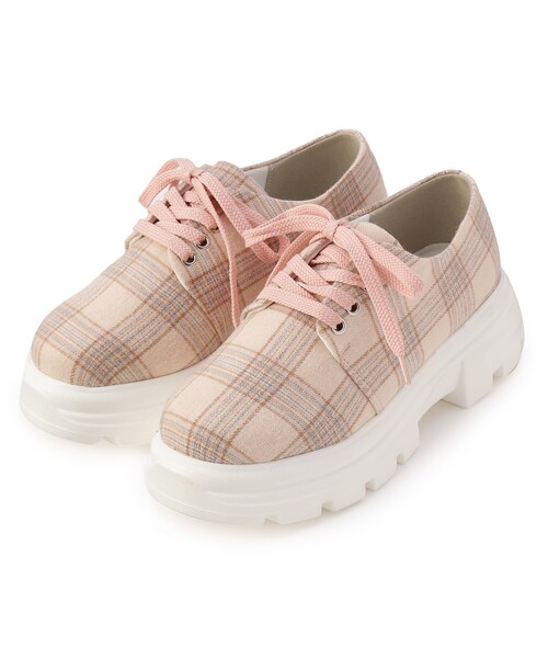 cs T&P（シーエスティーアンドピー）の「厚底ラウンドトゥスニーカー（スニーカー・レディース・ホワイト/ブラック系2/ベージュ系8/ブルー系8・LL/S/M/L）」の3枚目の写真