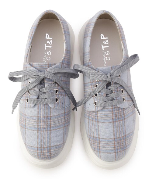 cs T&P（シーエスティーアンドピー）の「厚底ラウンドトゥスニーカー（スニーカー・レディース・ホワイト/ブラック系2/ベージュ系8/ブルー系8・LL/S/M/L）」の8枚目の写真