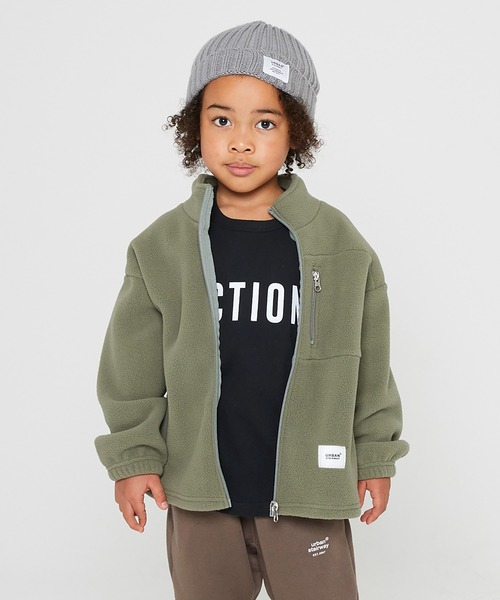 GENERATOR（ジェネレーター）の「GENERATOR/ジェネレーター  フリーススタンドカラーJK（ミリタリージャケット・キッズ・ベージュ/カーキ/ブラック・L/XL/M/S）」の3枚目の写真