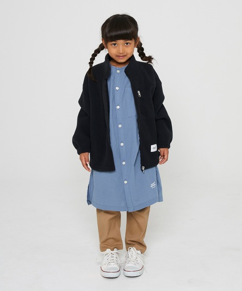 GENERATOR（ジェネレーター）の「GENERATOR/ジェネレーター  フリーススタンドカラーJK（ミリタリージャケット・キッズ・ベージュ/カーキ/ブラック・L/XL/M/S）」の9枚目の写真